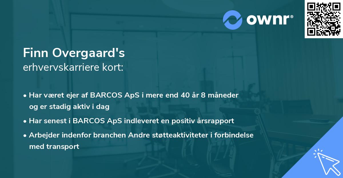 Finn Overgaard's erhvervskarriere kort