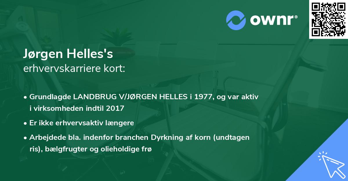 Jørgen Helles's erhvervskarriere kort