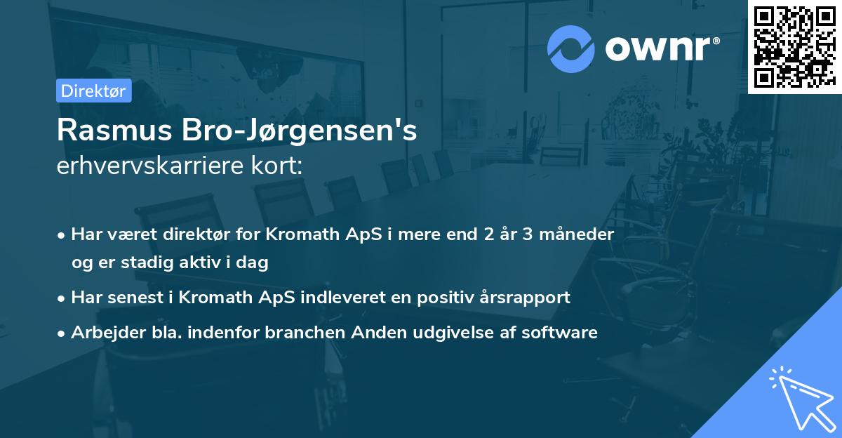 Rasmus Bro-Jørgensen's erhvervskarriere kort