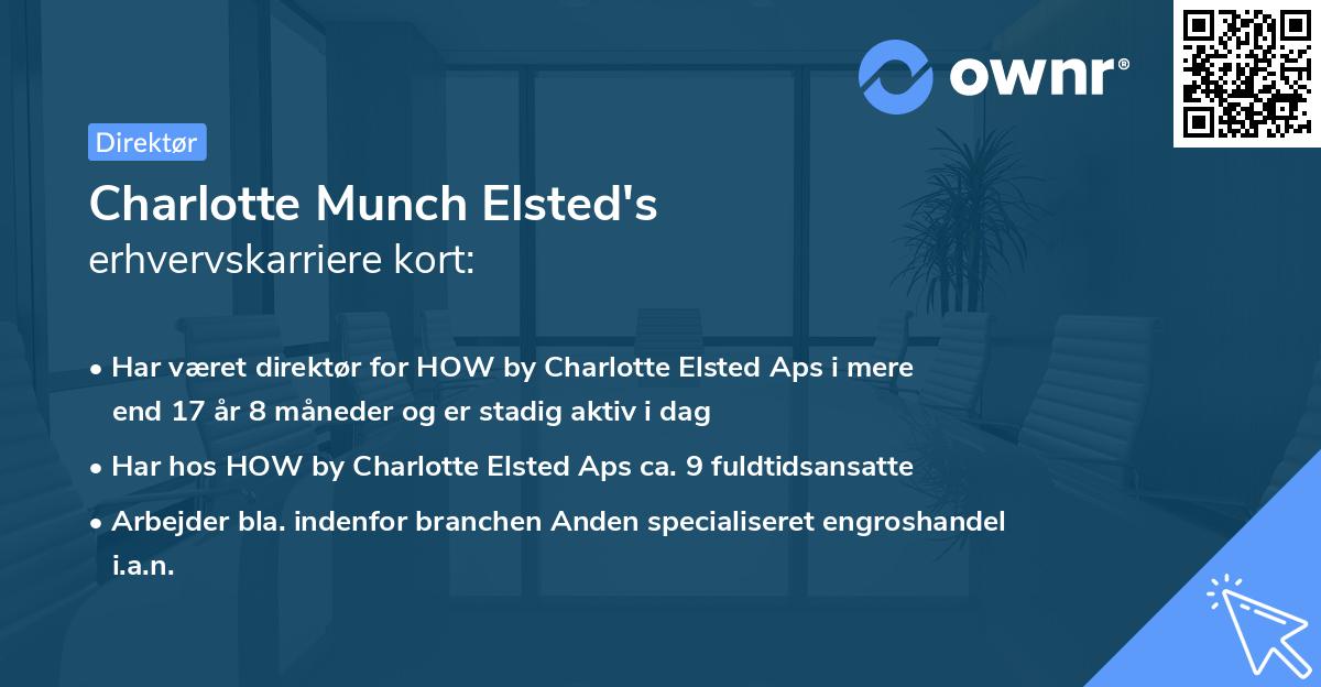 Charlotte Munch Elsted's erhvervskarriere kort