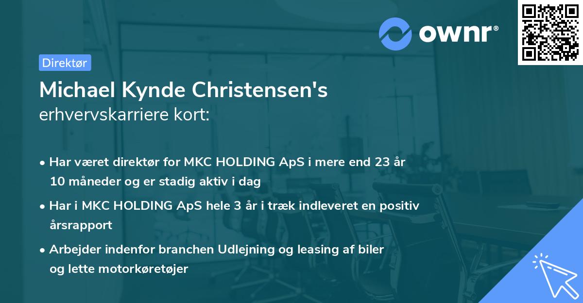 Michael Kynde Christensen's erhvervskarriere kort