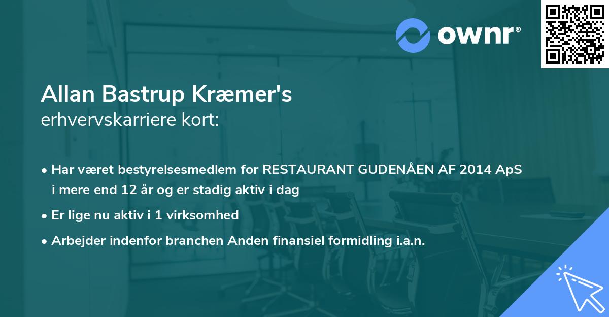 Allan Bastrup Kræmer's erhvervskarriere kort