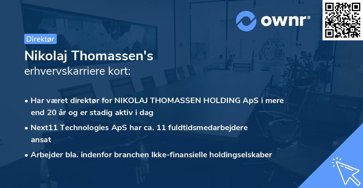 Nikolaj Thomassen's erhvervskarriere kort