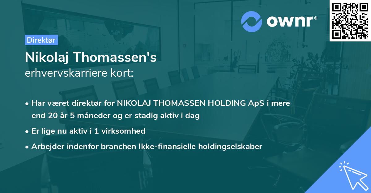 Nikolaj Thomassen's erhvervskarriere kort