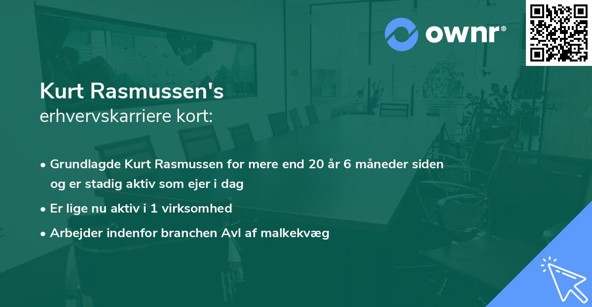 Kurt Rasmussen's erhvervskarriere kort
