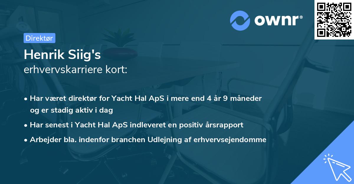 Henrik Siig's erhvervskarriere kort