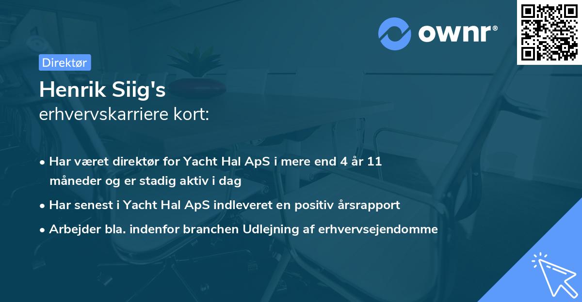 Henrik Siig's erhvervskarriere kort