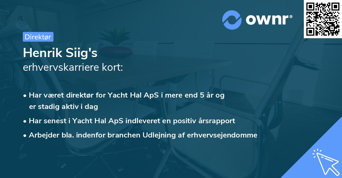 Henrik Siig's erhvervskarriere kort