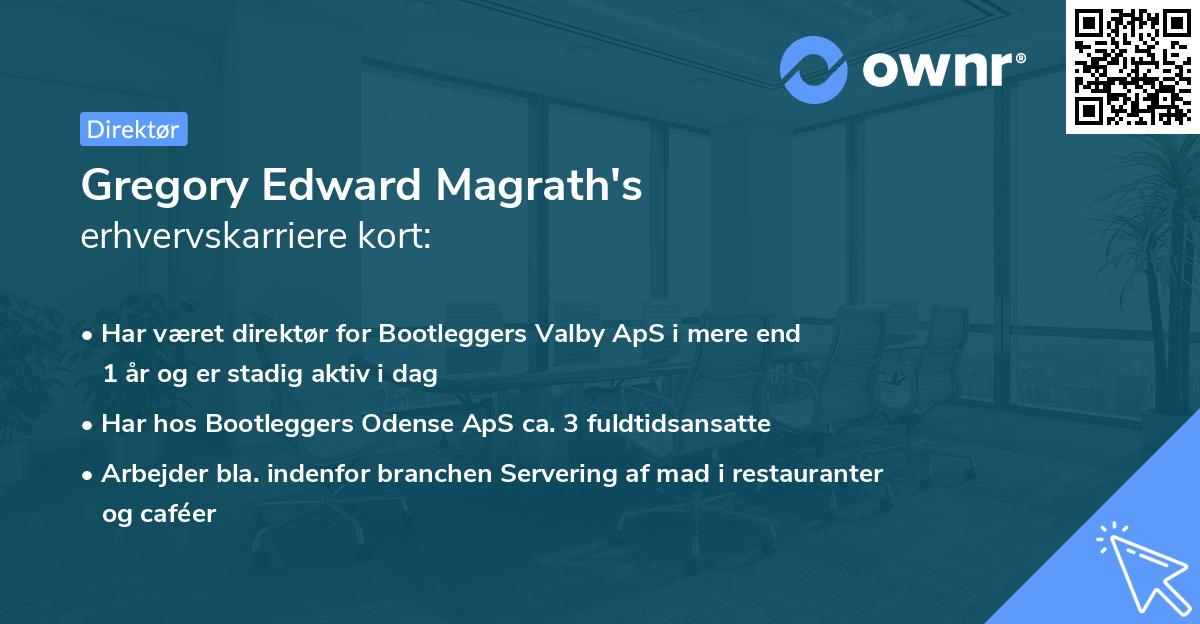 Gregory Edward Magrath's erhvervskarriere kort