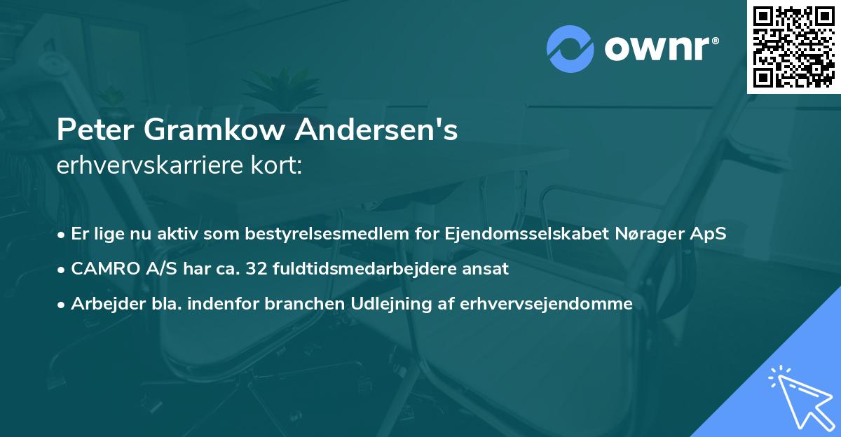 Peter Gramkow Andersen's erhvervskarriere kort