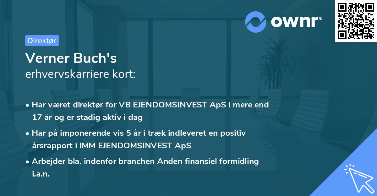 Verner Buch's erhvervskarriere kort