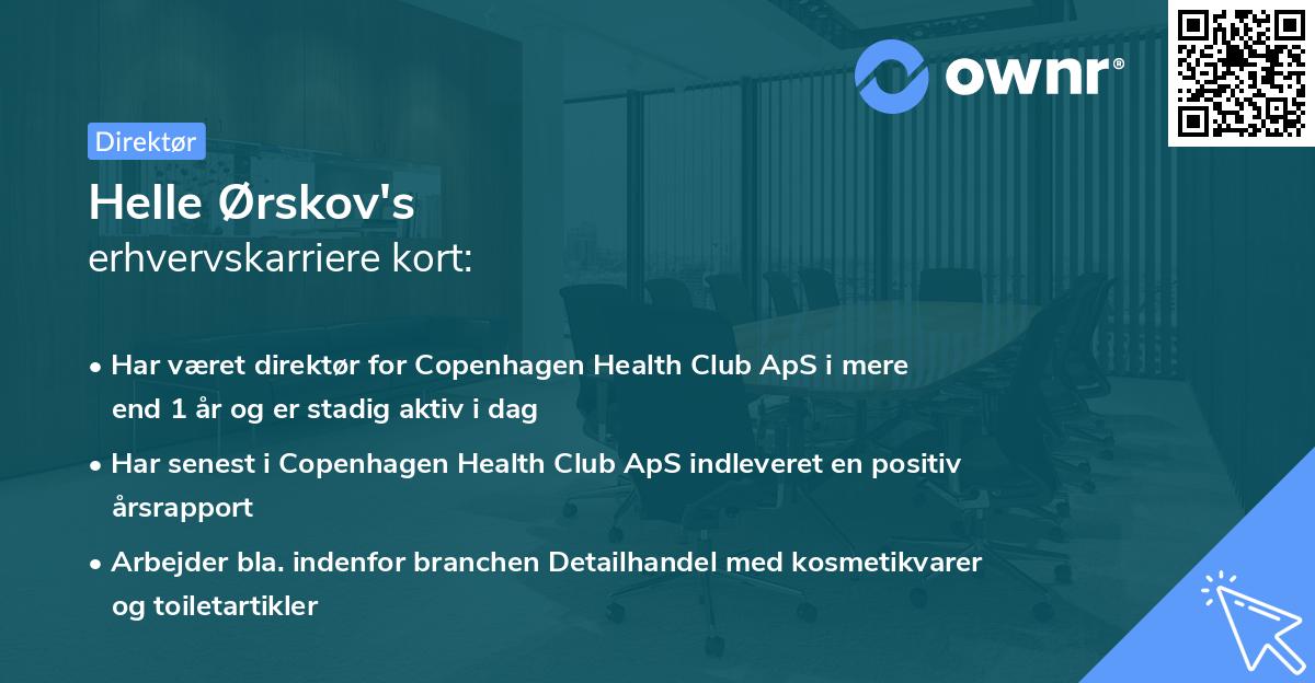 Helle Ørskov's erhvervskarriere kort