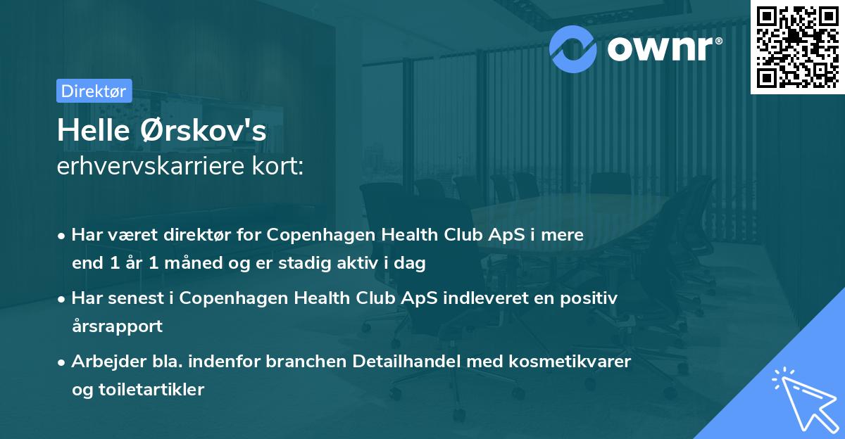 Helle Ørskov's erhvervskarriere kort