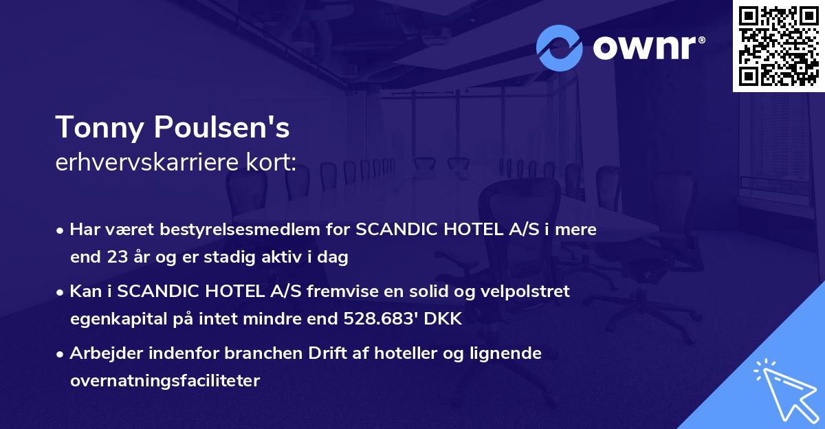 Tonny Poulsen's erhvervskarriere kort
