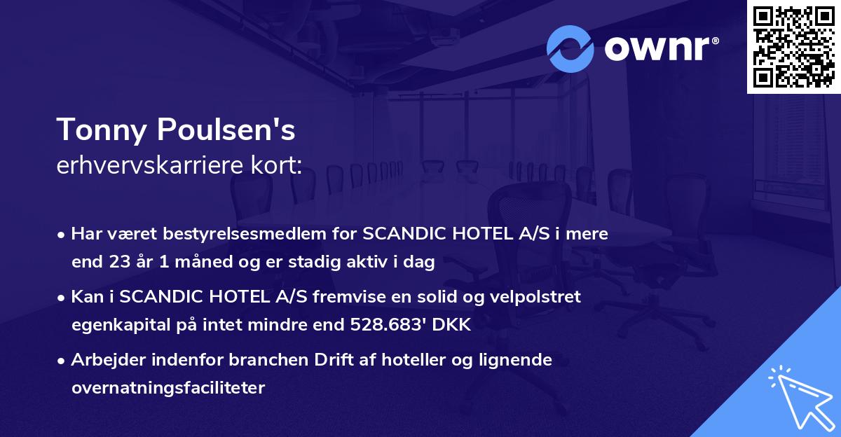 Tonny Poulsen's erhvervskarriere kort