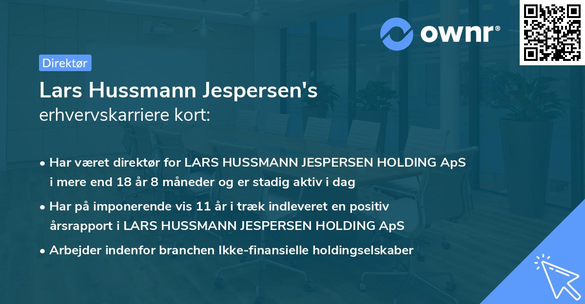 Lars Hussmann Jespersen's erhvervskarriere kort