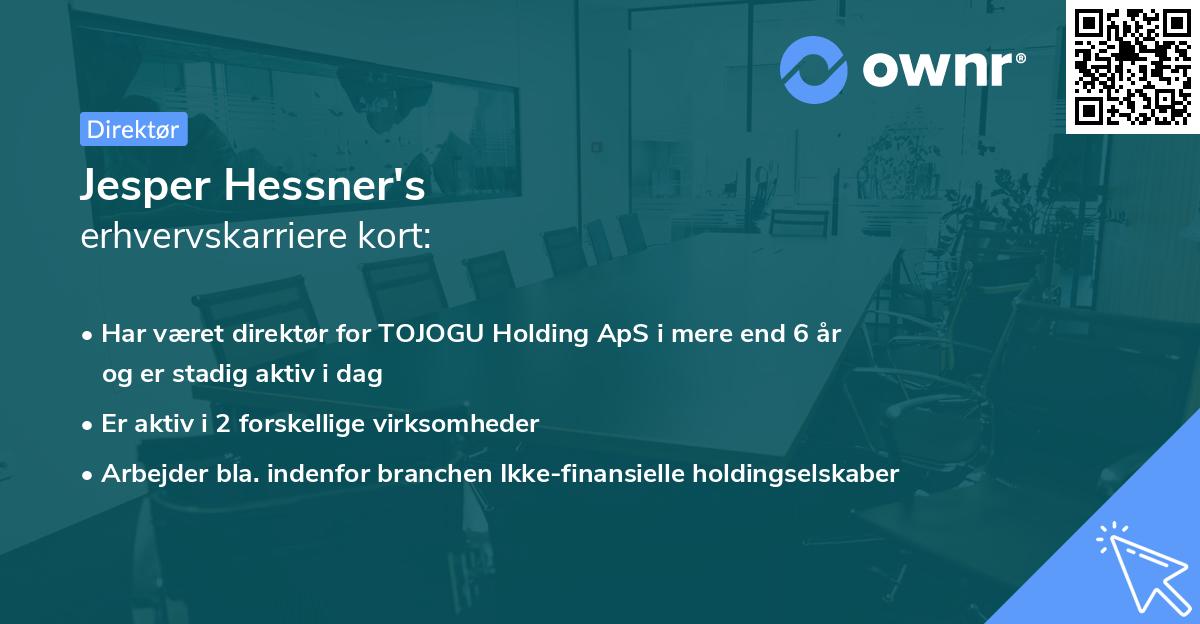Jesper Hessner's erhvervskarriere kort