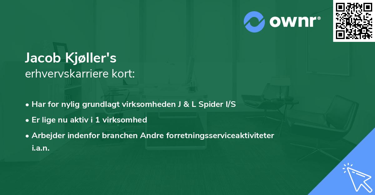 Jacob Kjøller's erhvervskarriere kort