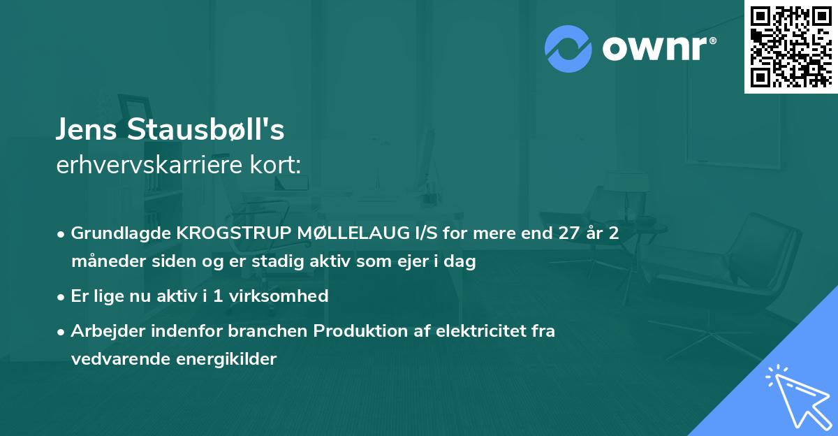 Jens Stausbøll's erhvervskarriere kort