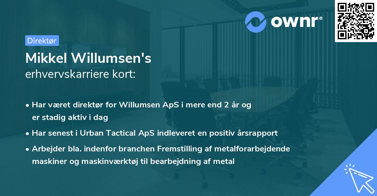 Mikkel Willumsen's erhvervskarriere kort