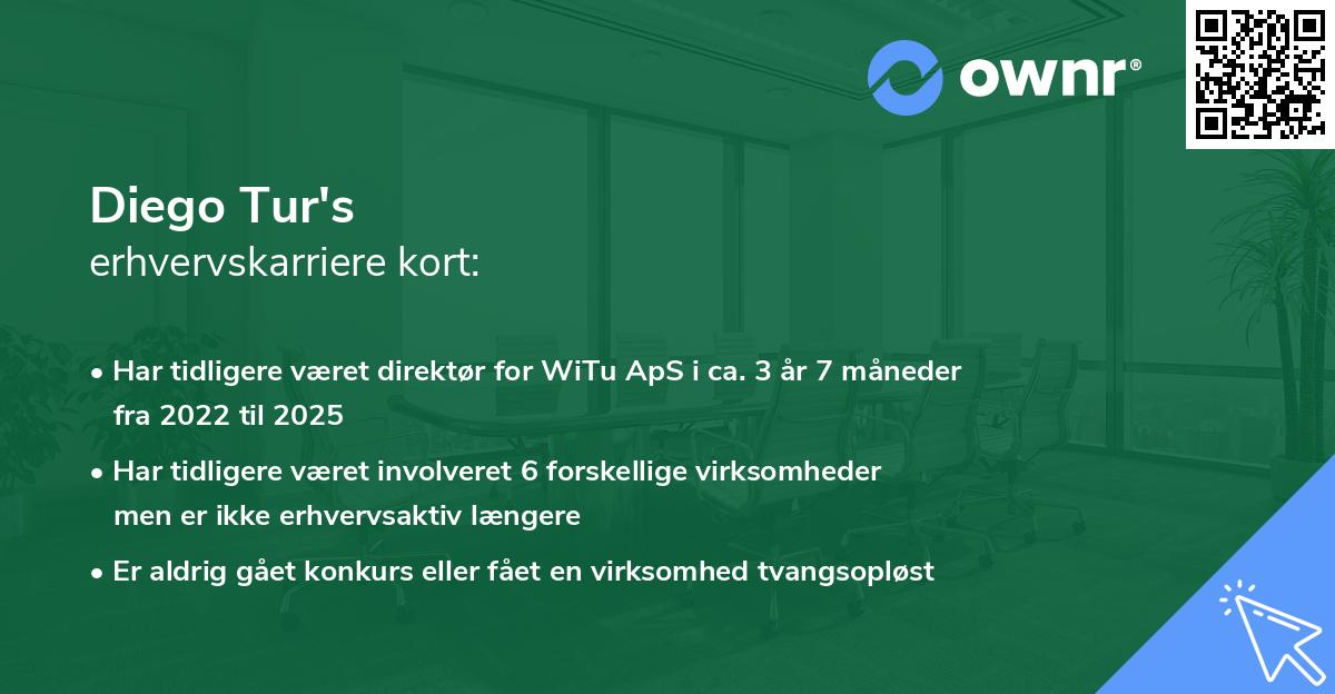 Diego Tur's erhvervskarriere kort