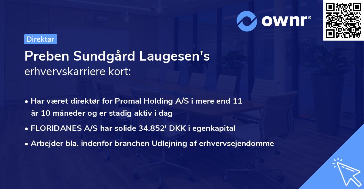 Preben Sundgård Laugesen's erhvervskarriere kort