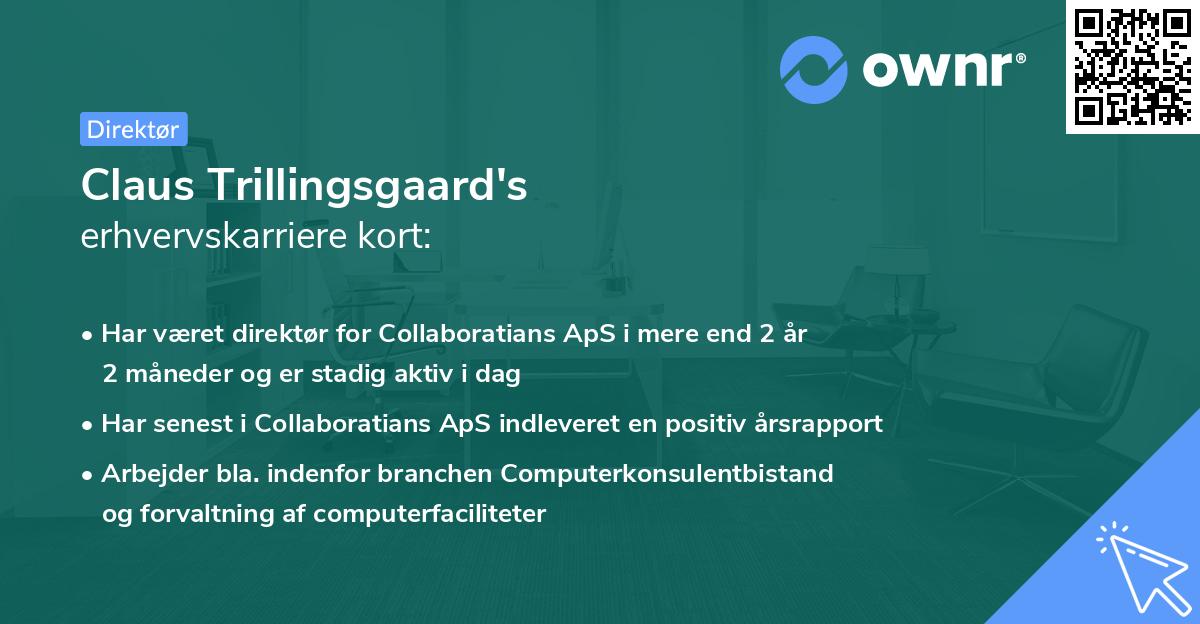 Claus Trillingsgaard's erhvervskarriere kort