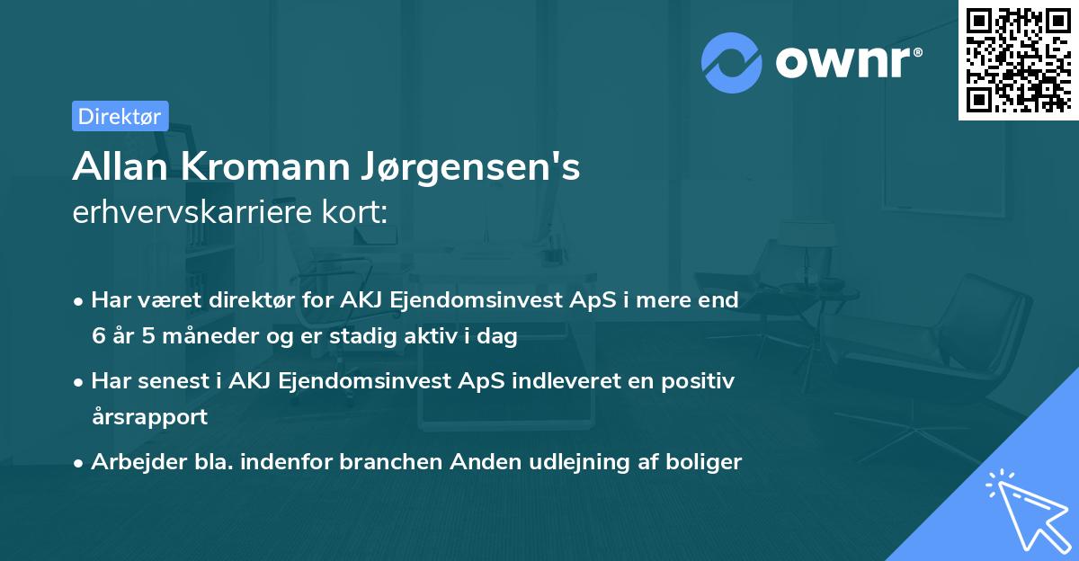 Allan Kromann Jørgensen's erhvervskarriere kort