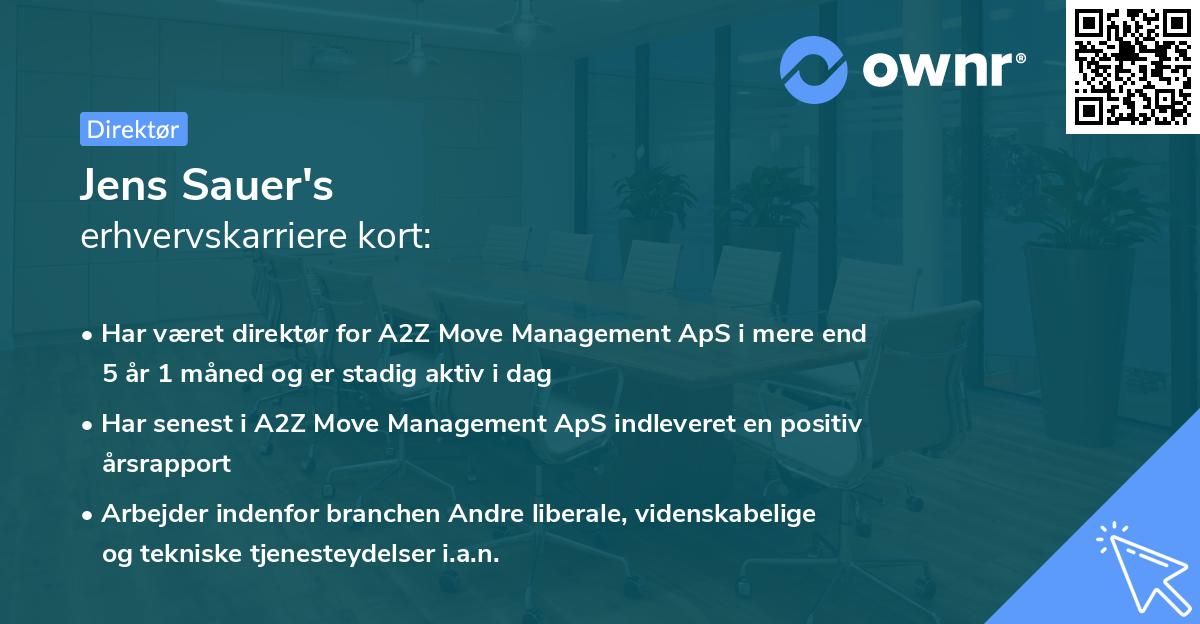 Jens Sauer's erhvervskarriere kort