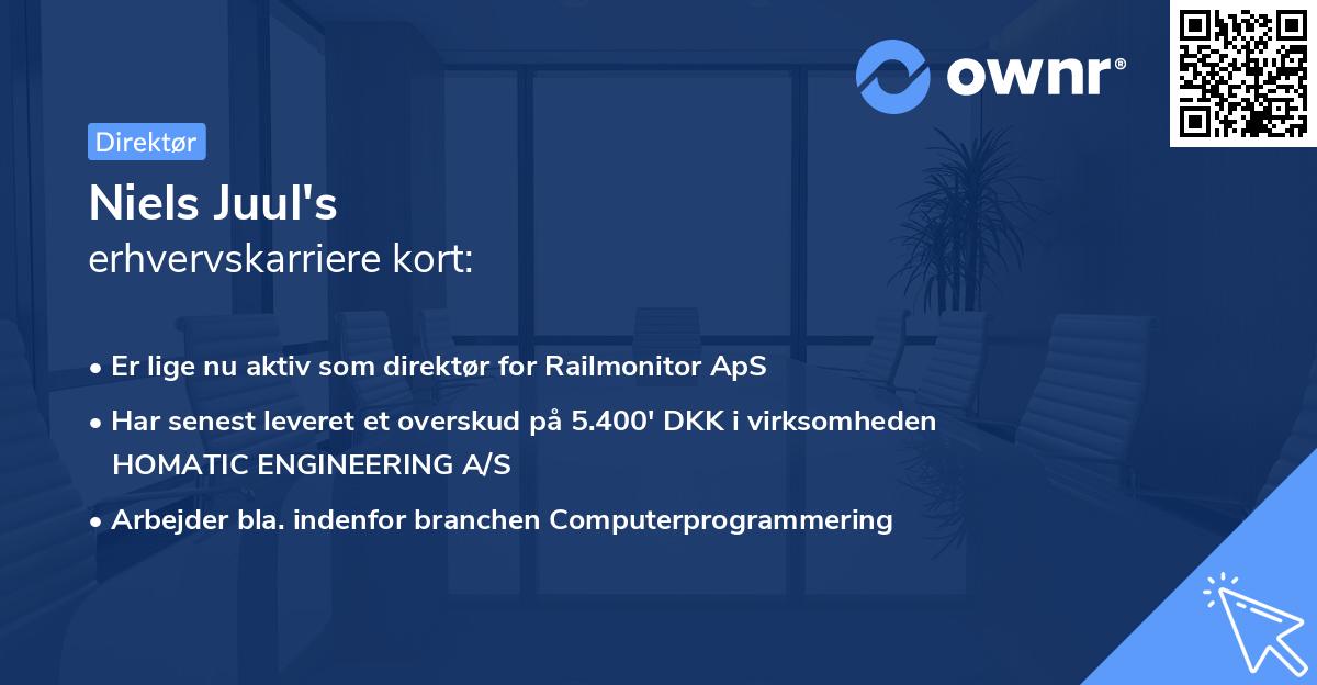 Niels Juul's erhvervskarriere kort
