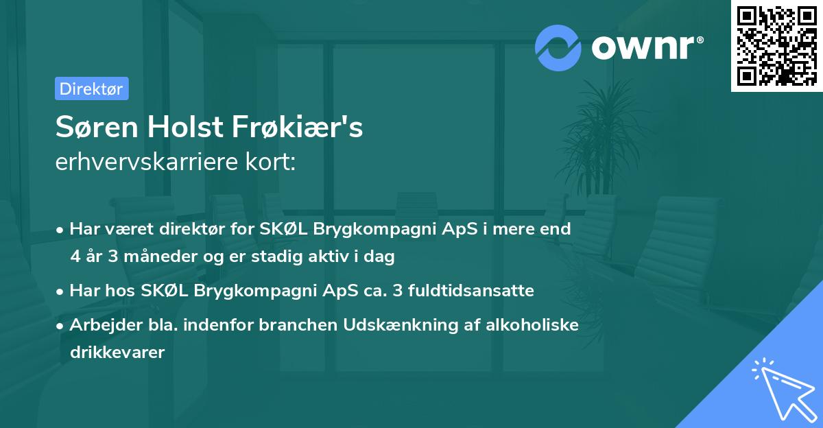 Søren Holst Frøkiær's erhvervskarriere kort