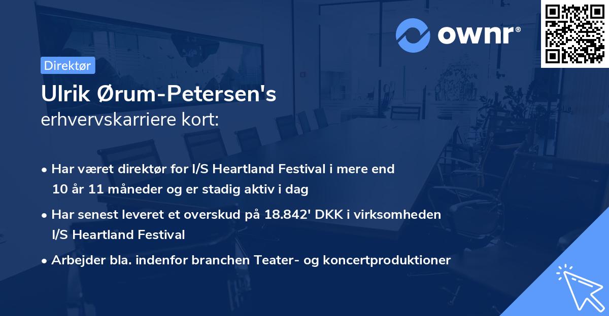 Ulrik Ørum-Petersen's erhvervskarriere kort