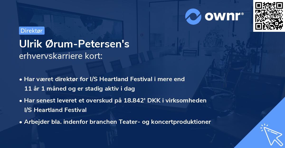 Ulrik Ørum-Petersen's erhvervskarriere kort