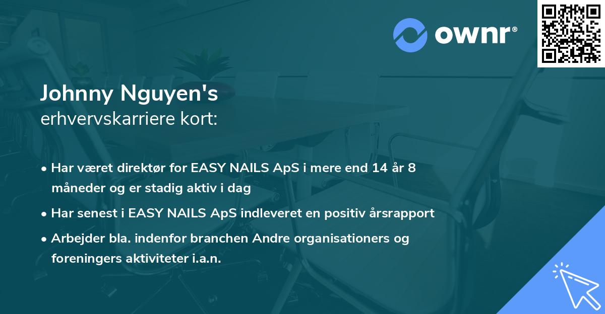 Johnny Nguyen's erhvervskarriere kort