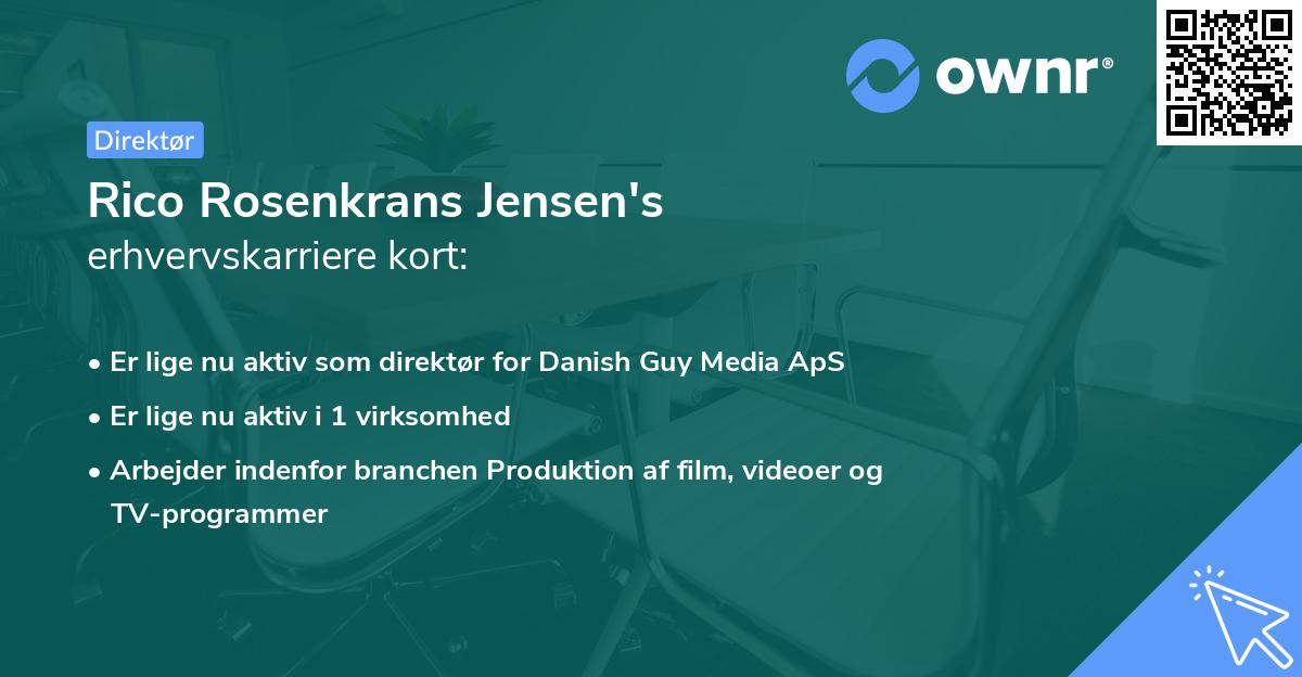 Rico Rosenkrans Jensen's erhvervskarriere kort