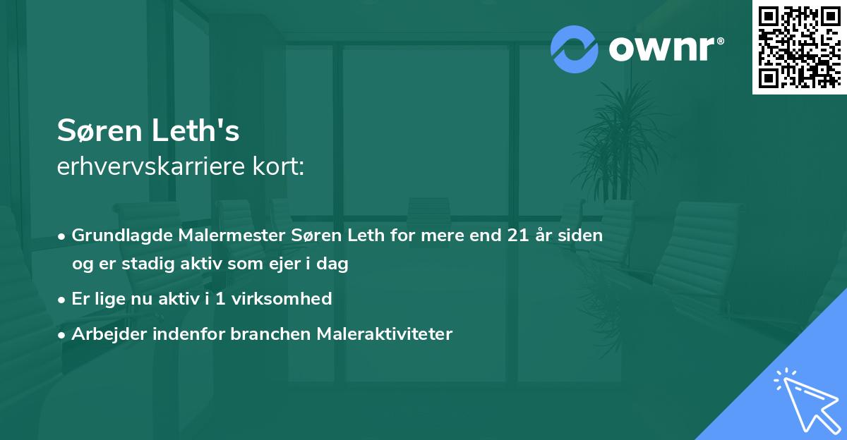 Søren Leth's erhvervskarriere kort
