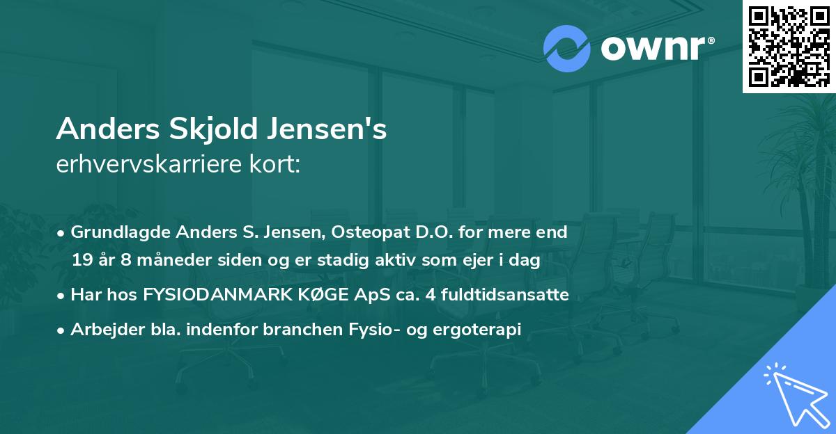 Anders Skjold Jensen's erhvervskarriere kort