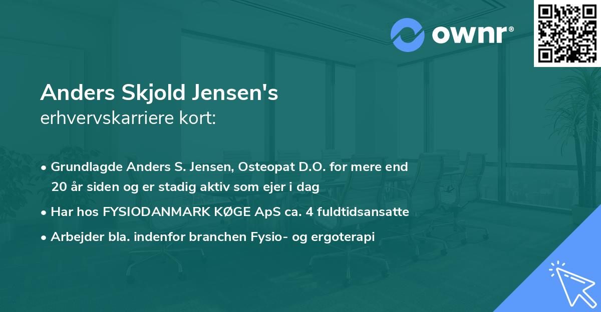 Anders Skjold Jensen's erhvervskarriere kort