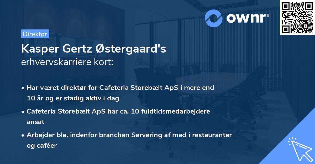 Kasper Gertz Østergaard's erhvervskarriere kort