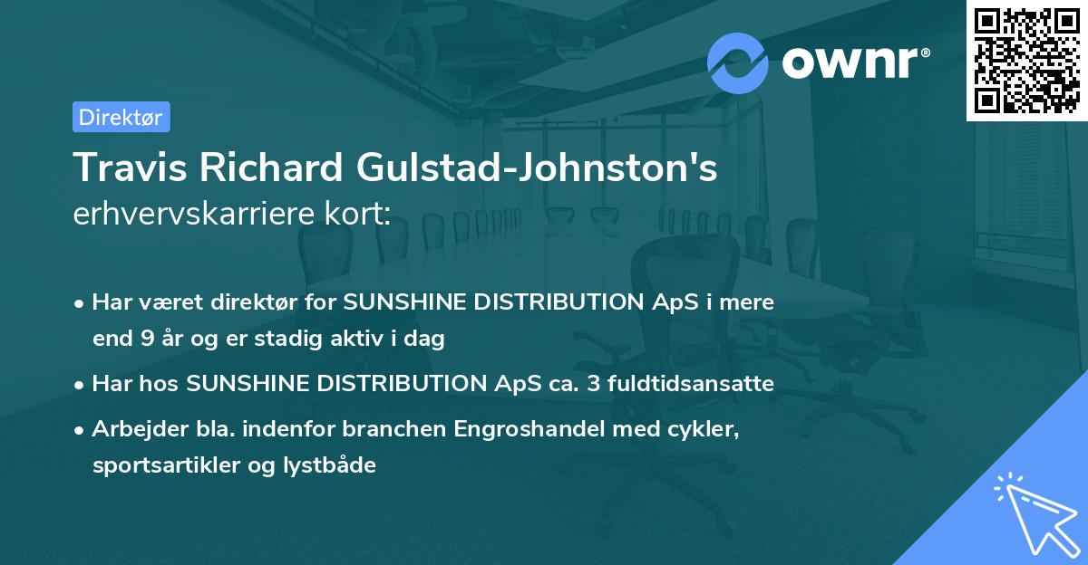 Travis Richard Gulstad-Johnston's erhvervskarriere kort