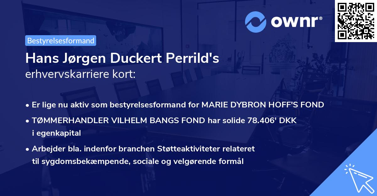 Hans Jørgen Duckert Perrild's erhvervskarriere kort