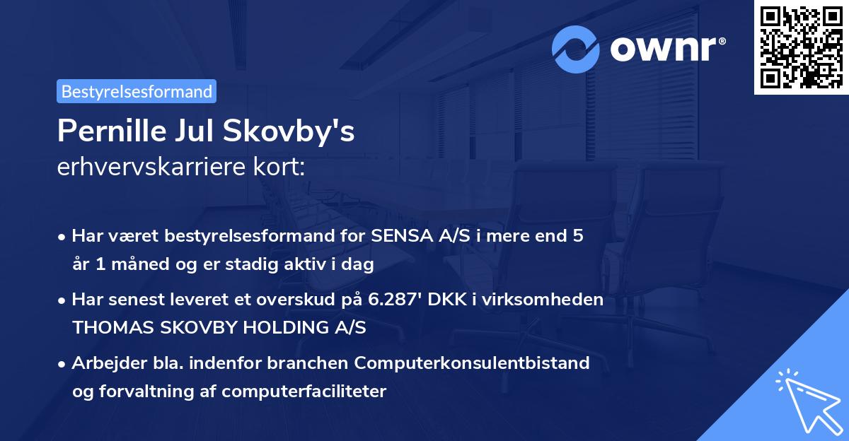 Pernille Jul Skovby's erhvervskarriere kort