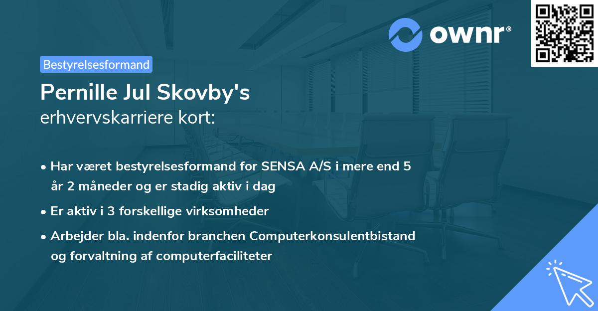 Pernille Jul Skovby's erhvervskarriere kort