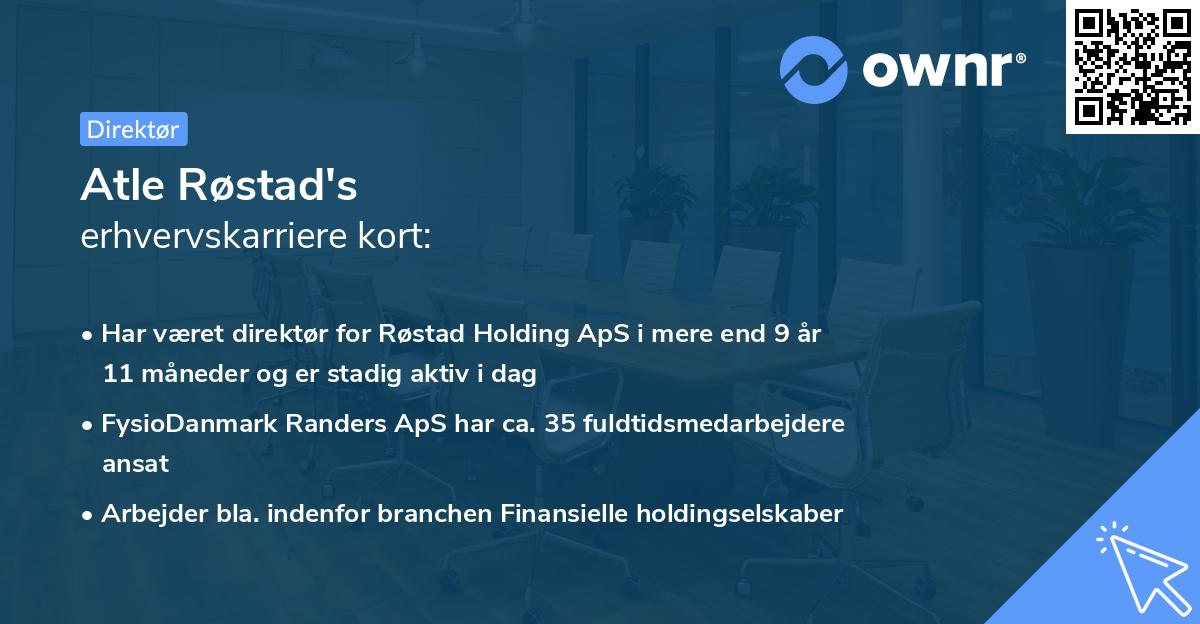 Atle Røstad's erhvervskarriere kort
