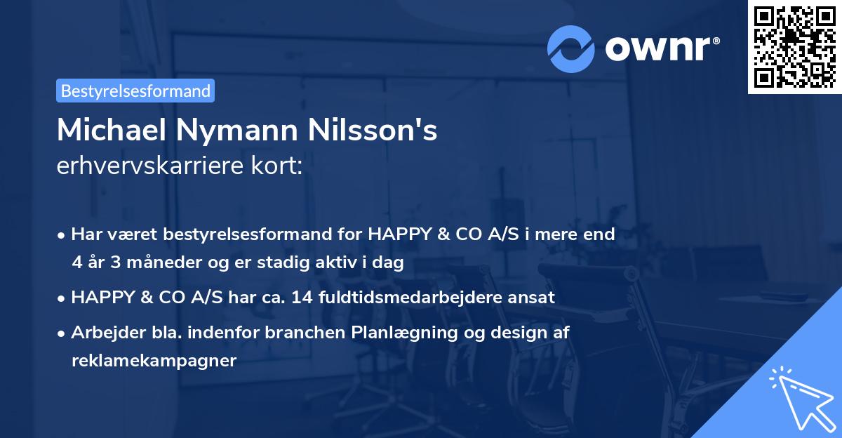 Michael Nymann Nilsson's erhvervskarriere kort