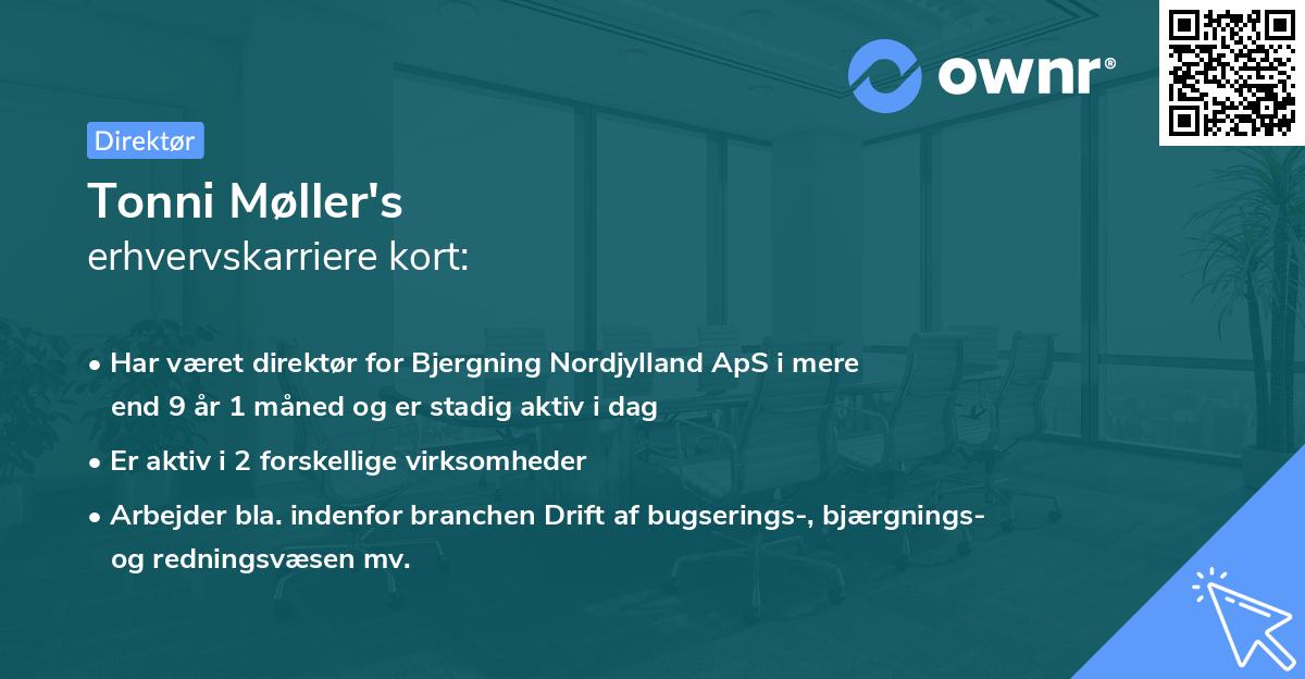 Tonni Møller's erhvervskarriere kort