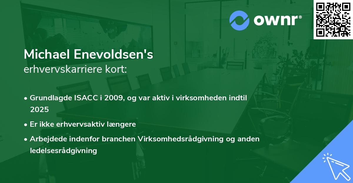 Michael Enevoldsen's erhvervskarriere kort
