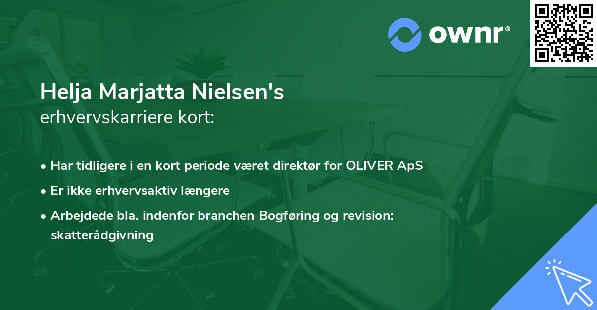 Helja Marjatta Nielsen's erhvervskarriere kort