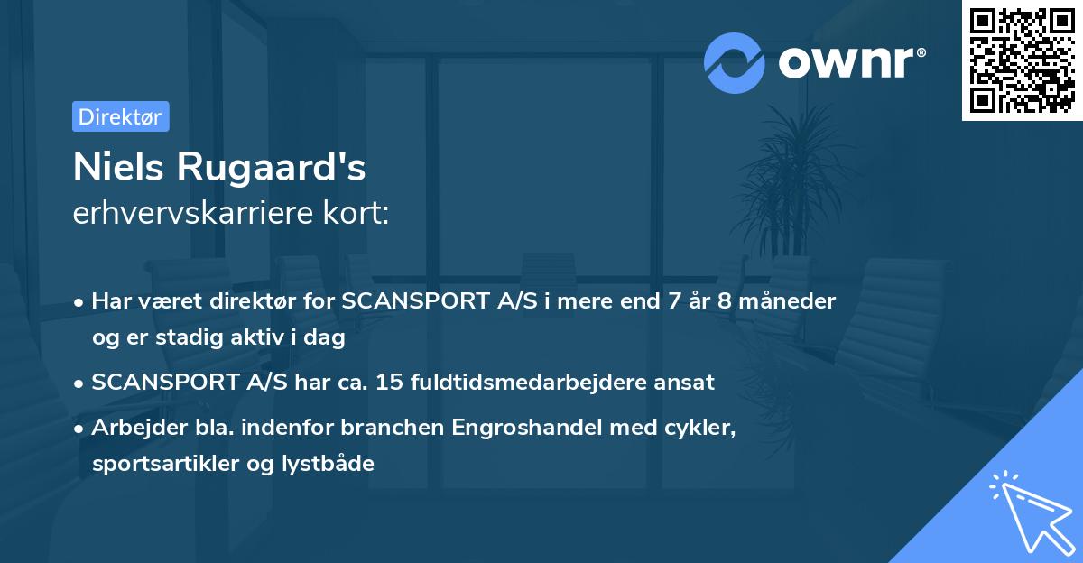 Niels Rugaard's erhvervskarriere kort