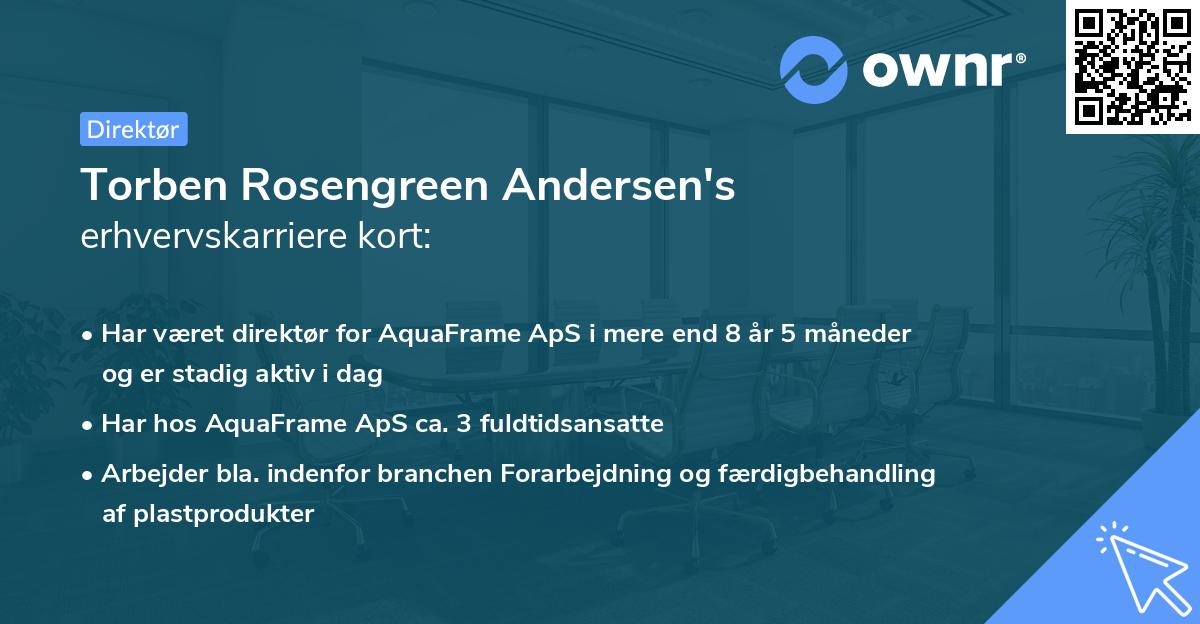 Torben Rosengreen Andersen's erhvervskarriere kort